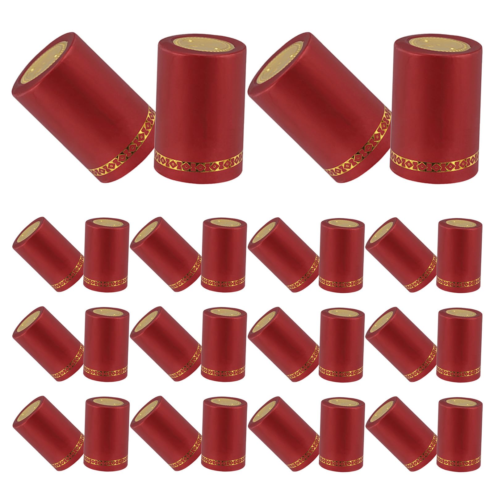 200 Capsule Termoretraibili 32mm Con Linguetta Per Bottiglie Di Vino | PVC Nero Per Enoteche E Cantine
