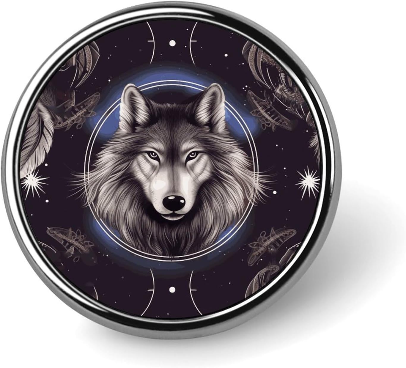 Exquisite Northern Aurora Night Printed Round Brooch - A Must - Have Accessory for Trendy Women Ideal Gift for Valentine's Day, Birthday, Graduation