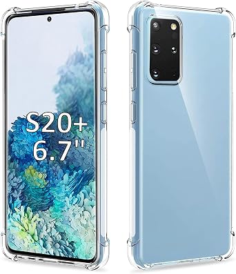 USTIYA Case for Samsung Galaxy S20 Plus Clear TPU S20+ Four Corners Protective Cover Transparent Soft