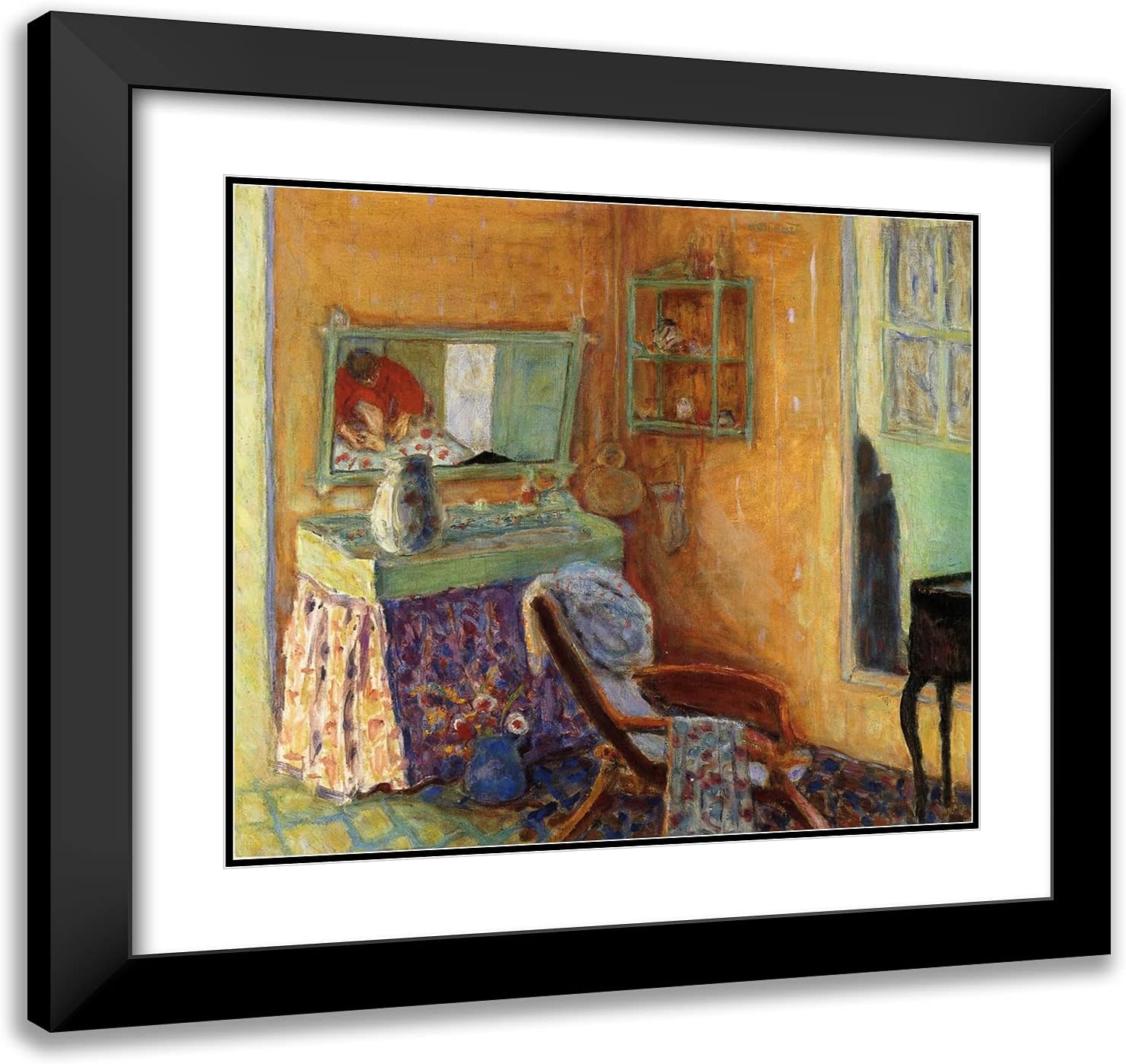 ArtDirect Bonnard, Pierre 21x20 Black Modern Framed Art Print Titled: Interior ll