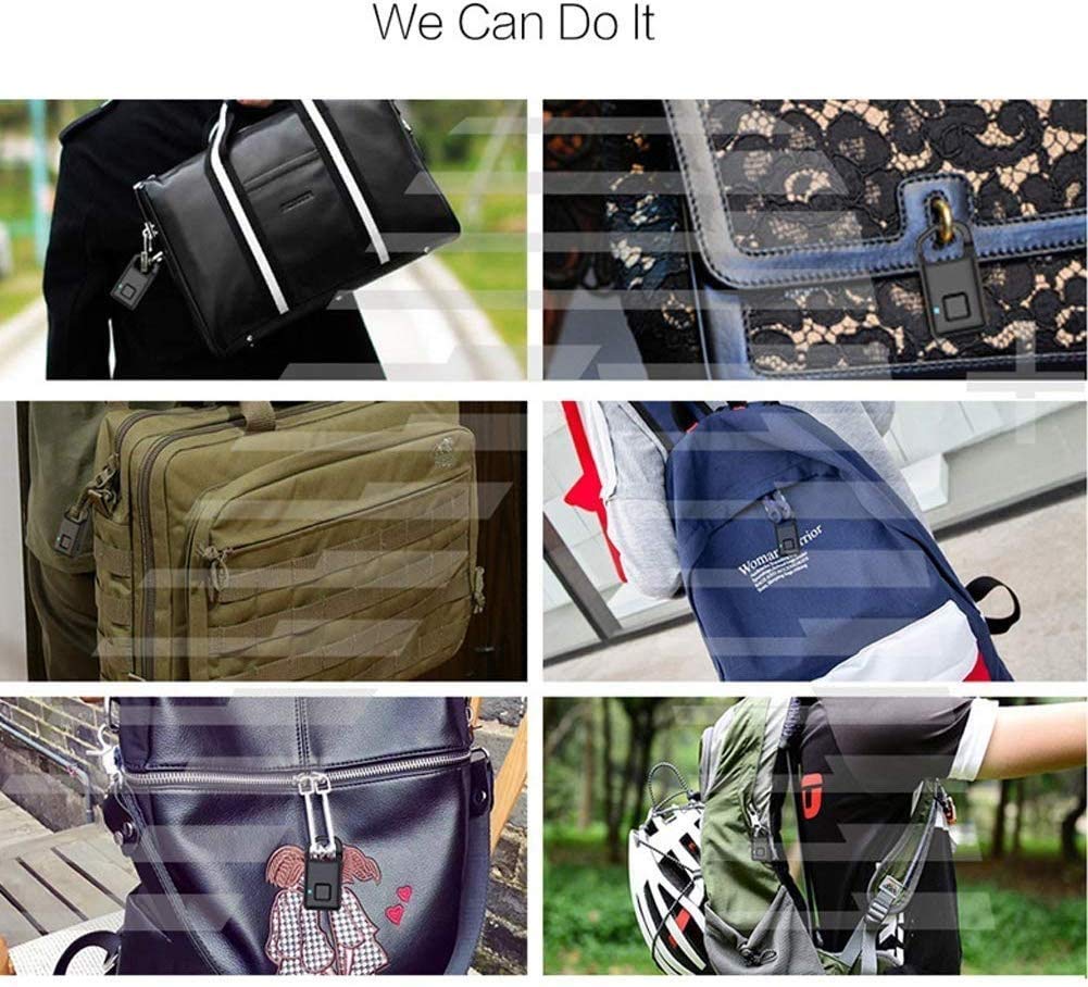 Candado de Huellas Digitales, aplicación móvil, candado Inteligente con biométrico sin Llave, Resistente al Agua, Adecuado para Gimnasio, Deportes, Bicicleta, Escuela, Valla y Almacenamiento