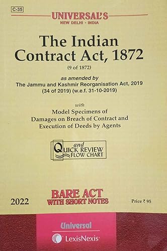 The Indian Contract Act,1872 Bare Act With Short Notes