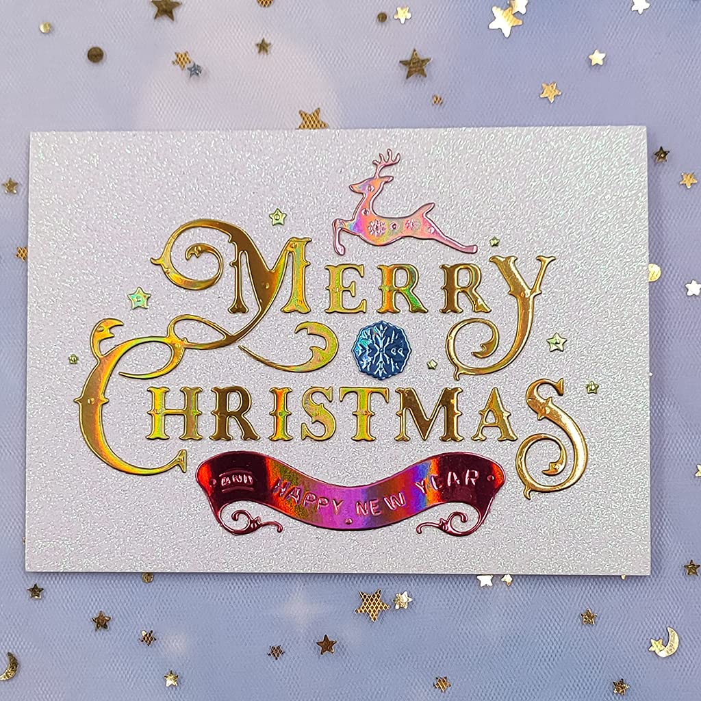 Fustella Metallica Merry Christmas 10,4x5,6 Cm Per Scrapbooking, Biglietti, Goffratura, Fai Da Te