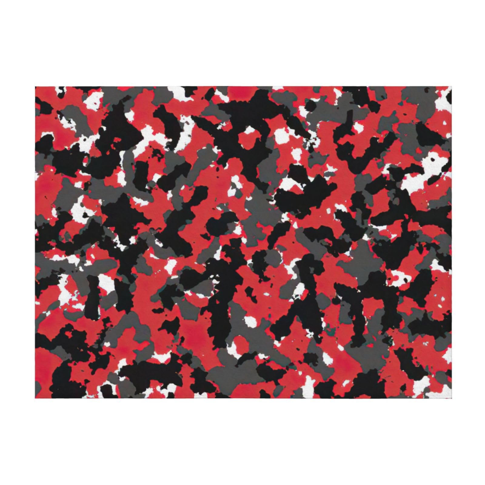 Couverture de lit en microfibre EdWal motif camouflage plaid léger