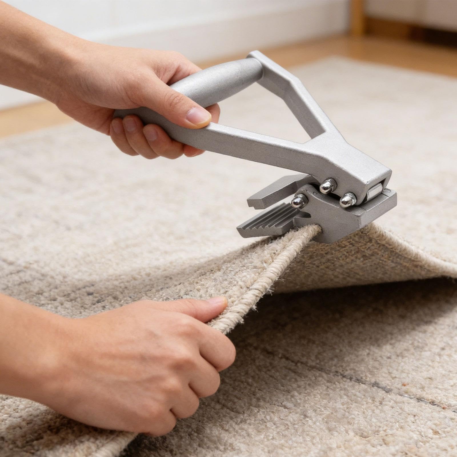 Strumento di installazione del tappeto con bocche seghettate per impugnature salde leve azione forte forza di trazione maniglia ergonomica strumento di rimozione della costruzione in alluminio
