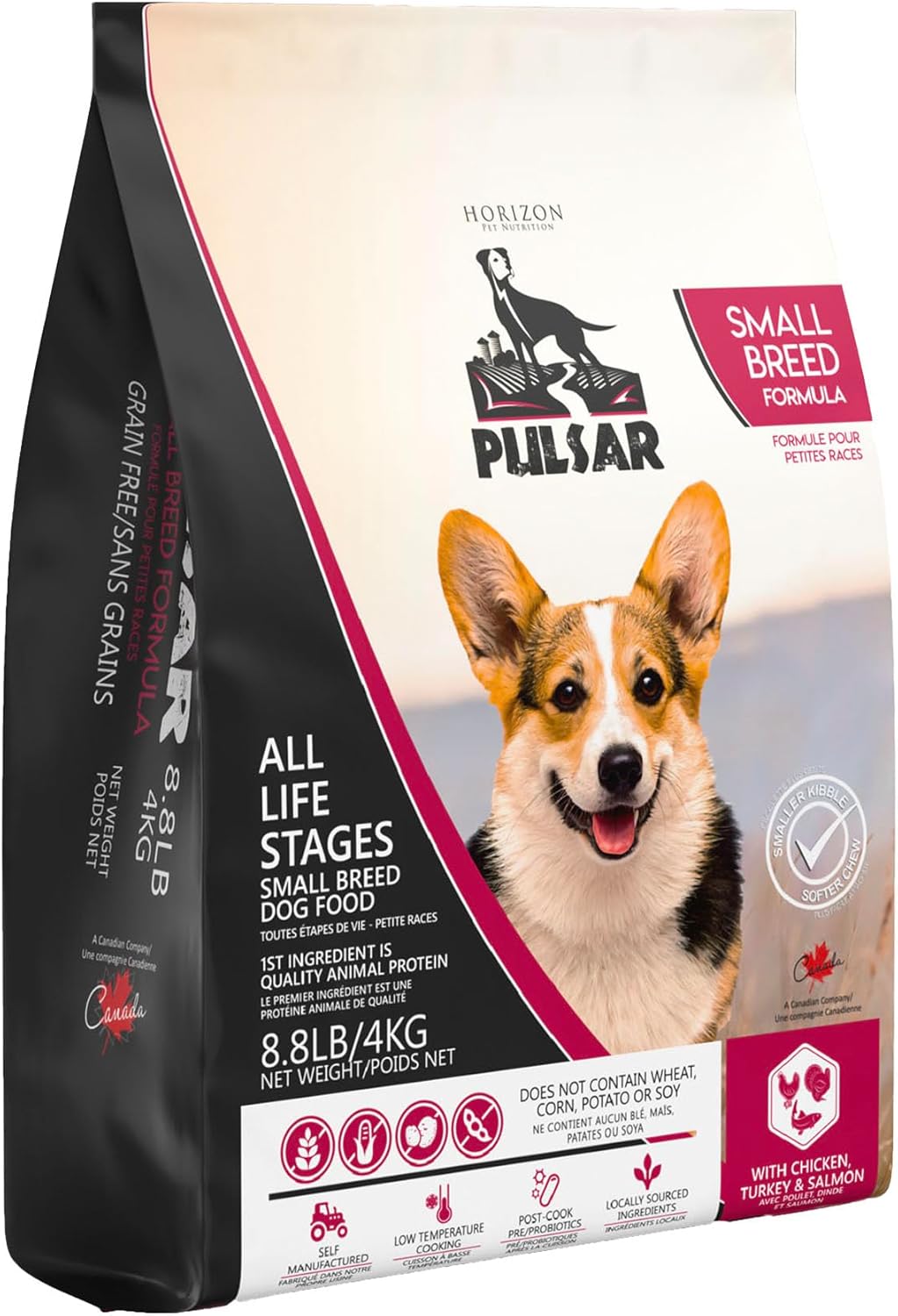 Pulsar Premium Grain Free Dog Food | Small Breed Formula | All Life Stage, Non GMO, Meat Dense Diet | 8.8 lb Bag
