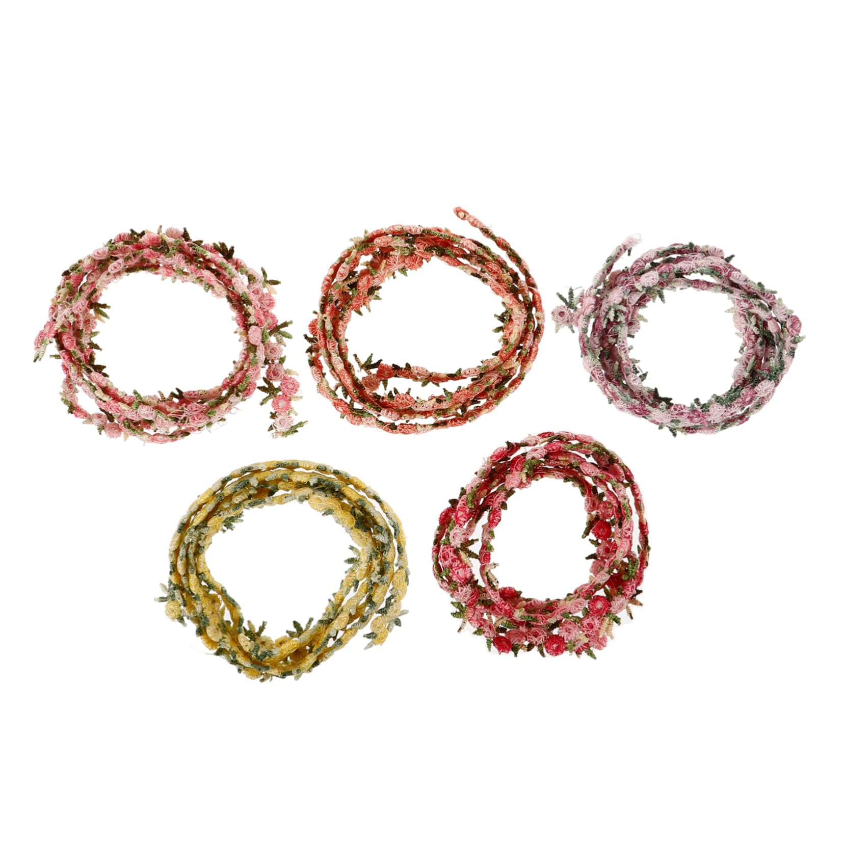 NUOBESTY 15rollen Dekorative Spitzenborte Für Haarschmuck Farbige Blumenborte Hochwertige Stoffbesätze Für Kleidung Vorhänge Und Bastelprojekte Blutrot