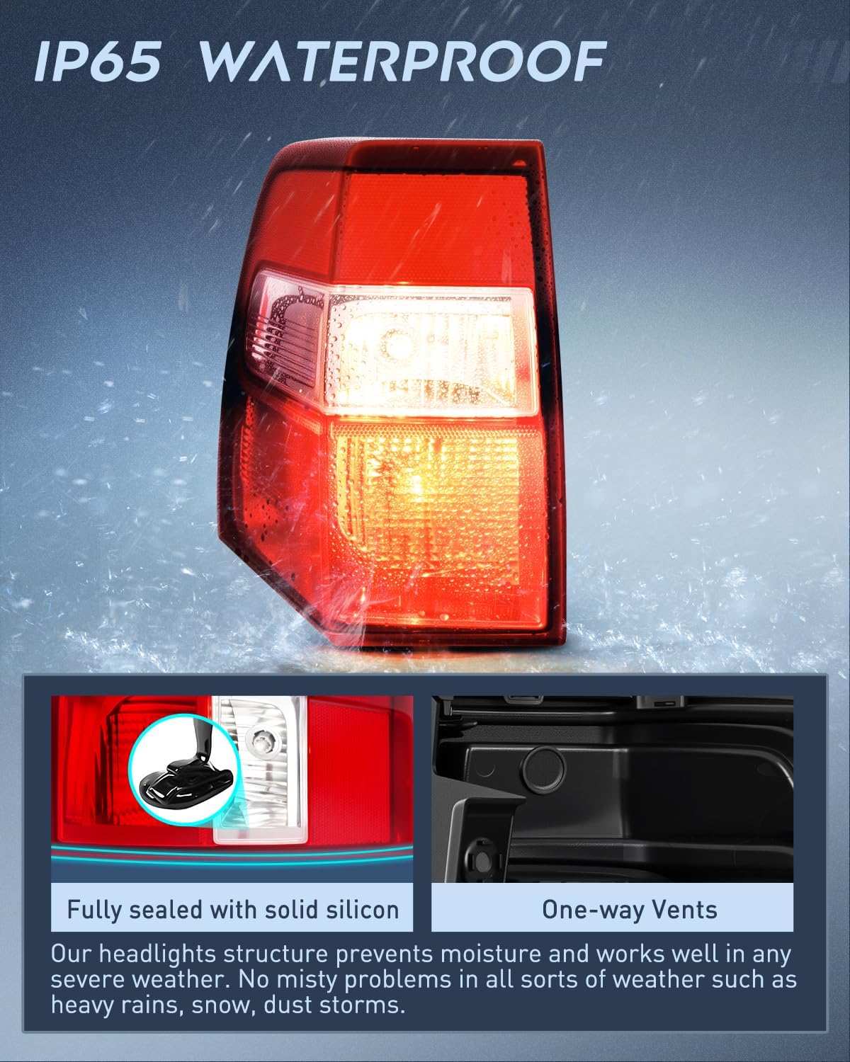 Nilight Taillight Assembly Compatible with 2007 2008 2009 2010 2011 2012 2013 2014 2015 2016 2017 Ford Expedition Rear Tail Light Lamp Replacement OE Style Drive Side