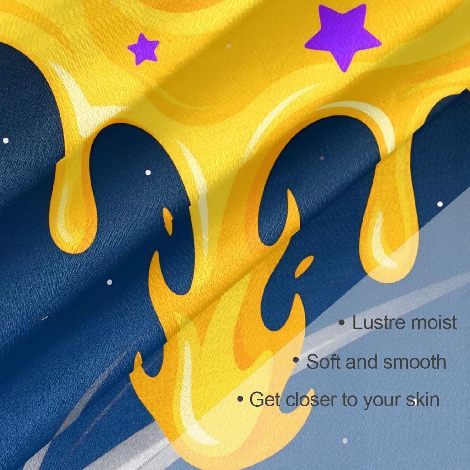 Yellow Dripping Style Square silk head hair scarf hijab silky gifts for women for winter bufandas para mujer elegantes