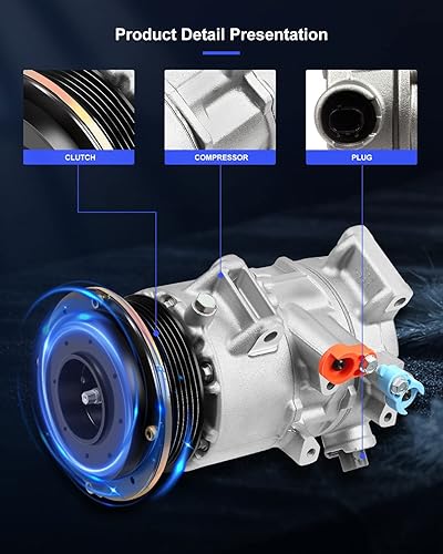 Miniatura 4 de ECCPP Compresor del A/C 2006-2008 para Toyota RAV4 2.4L 2007-2009 para Toyota Camry 2.4L Bomba del compresor de la CA