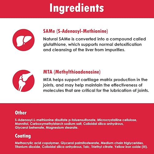 Miniatura 5 de Lo mismo para perros y gatos - S-adenosil-L-metionina - Apoyo hepático, articular y cognitivo para gatos y perros pequeños - Aprobado por