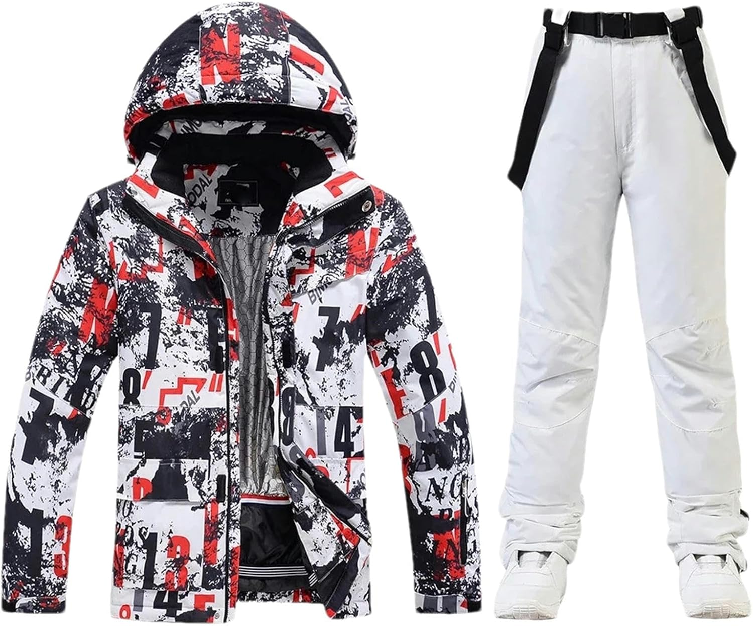 JXQXHCFS Men Winter Warm Ski Suit Snowboarding Skiing Jacket Pants Windproof Waterproof Male Snow Costumes Overalls