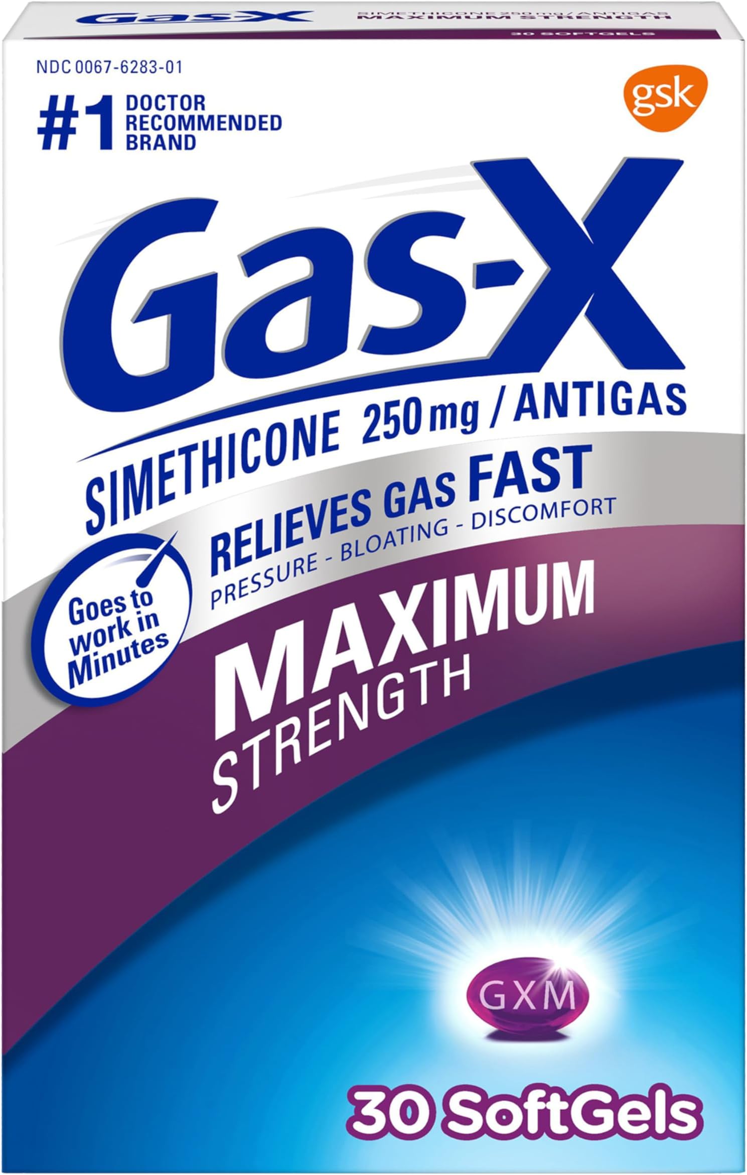 Maximum Strength Softgels for Fast Gas Relief, 30ct