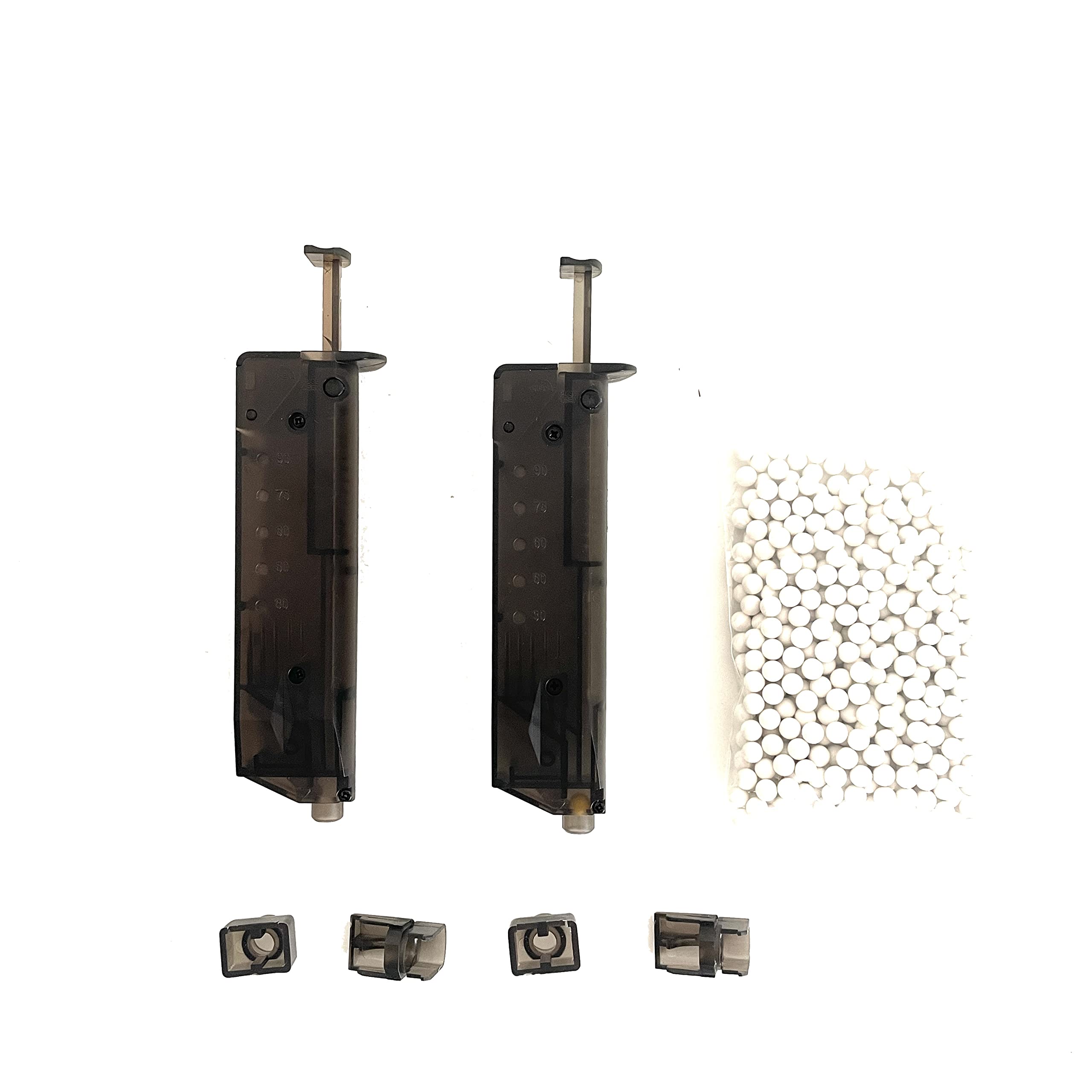 Pack di Due Tico Tico: Caricabatterie rapido per palline Tico Tico Tico per 90 palline da 6 mm Airsoft. La confezione include un sacchetto di 500 palline da 0,20 g