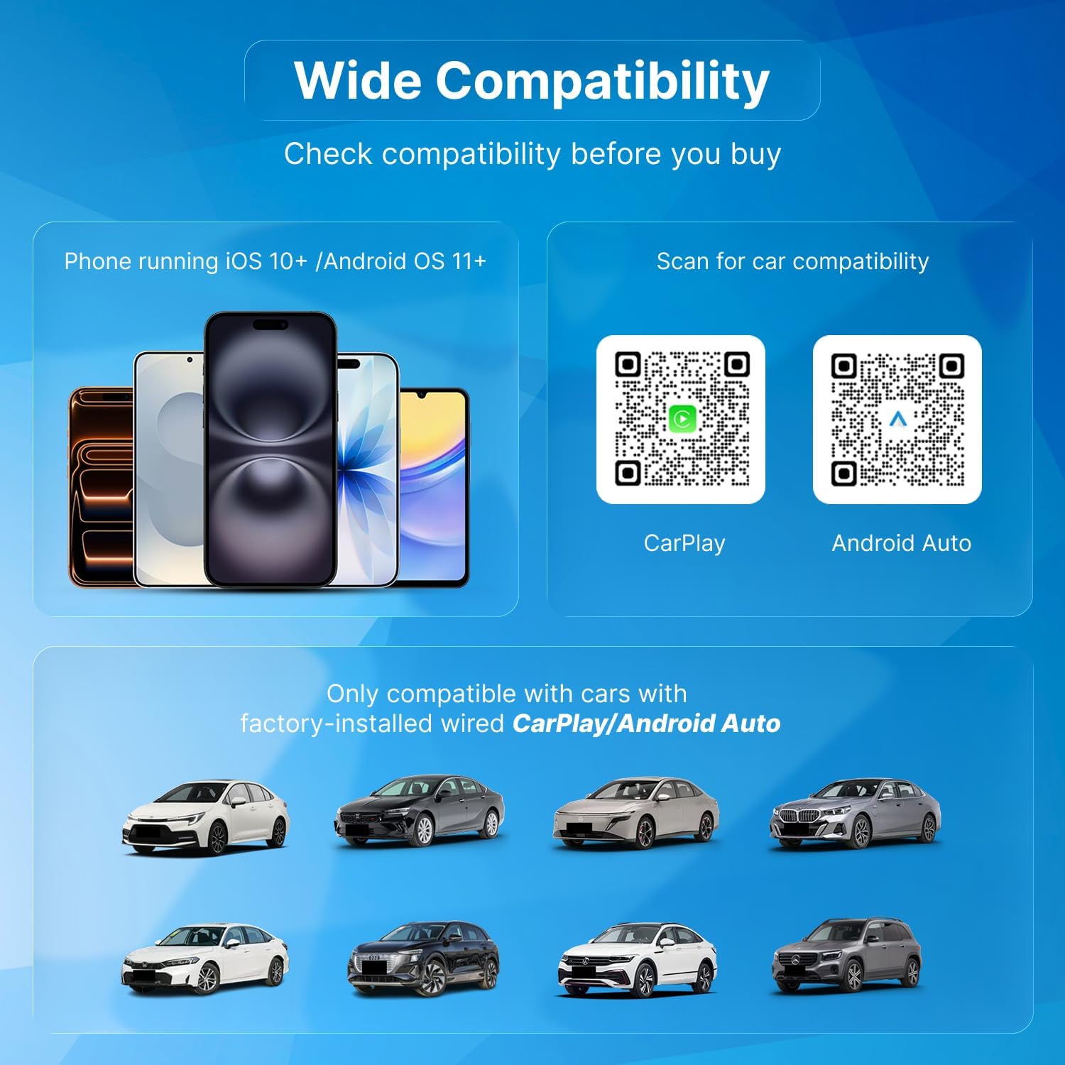 X1 USB-C Wireless CarPlay & Android Auto Adapter, 2026 Upgraded Wired to Wireless Converter, Aluminum & Glass Build Mini Car Play Dongle, Dual 5G Chips, OTA, Plug & Play, for iPhone & Android