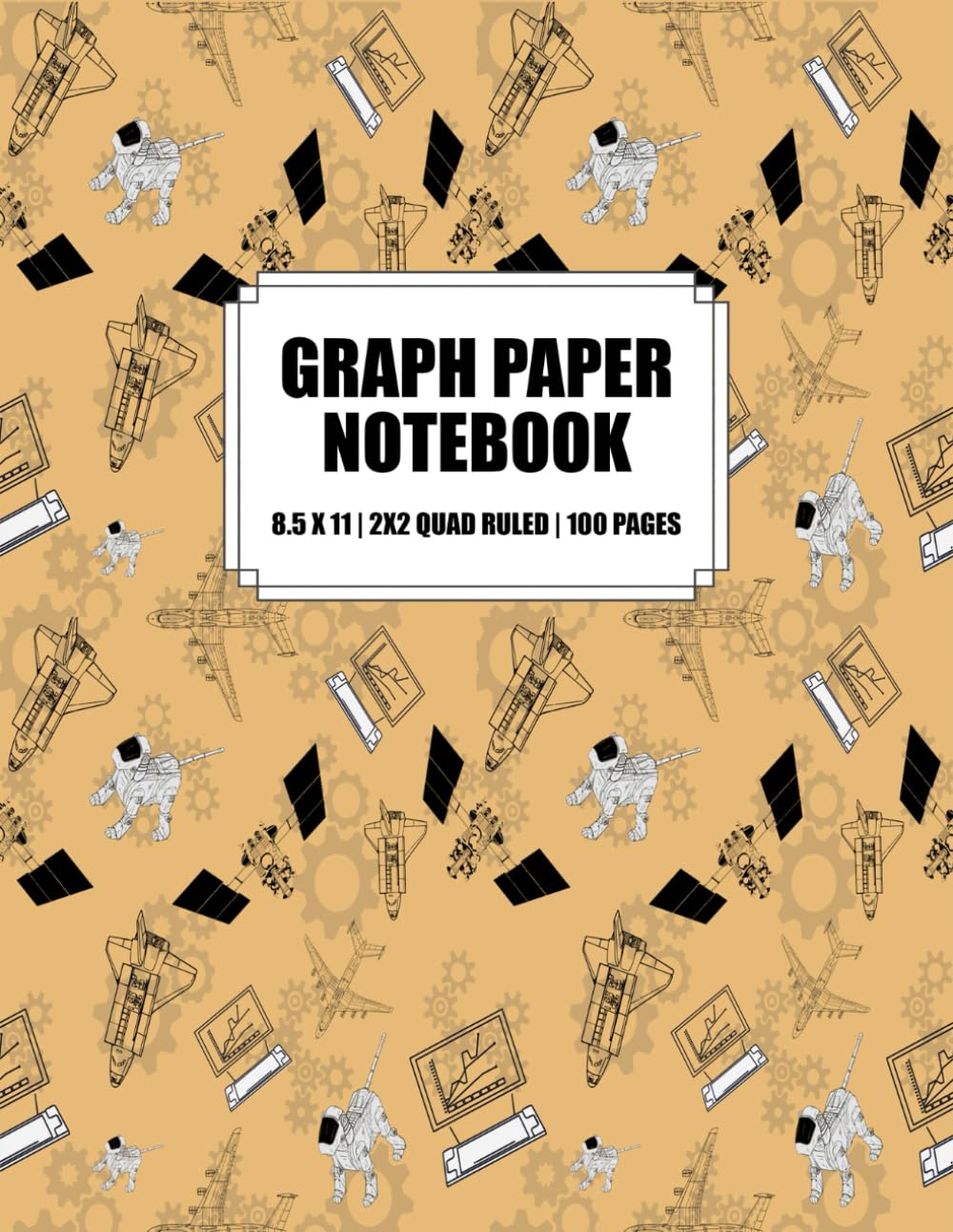 Quad Ruled Composition Notebook: 8.5x11 STEM Math Graph Paper Book, 2x2 Large Square Grid With 100 Pages For Arithmetic Calculations, Large Scale ... Sketchbook, Crafting Project Design Journal