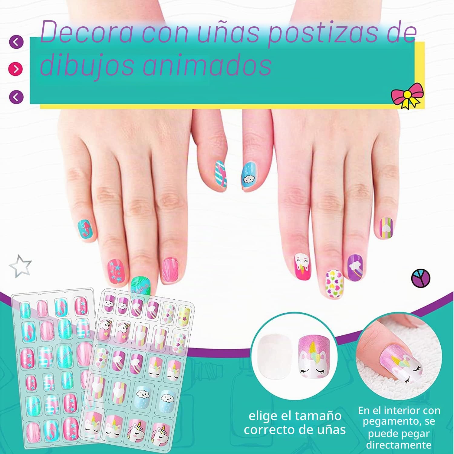 Kit de Arte de Uñas para Niñas, Juego de Esmalte de Uñas para Niñas, Juguetes para Niñas de 6, 7, 8, 9, 10, 11, 12 años, Regalos para Niñas, Regalos de Navidad y Cumpleaños