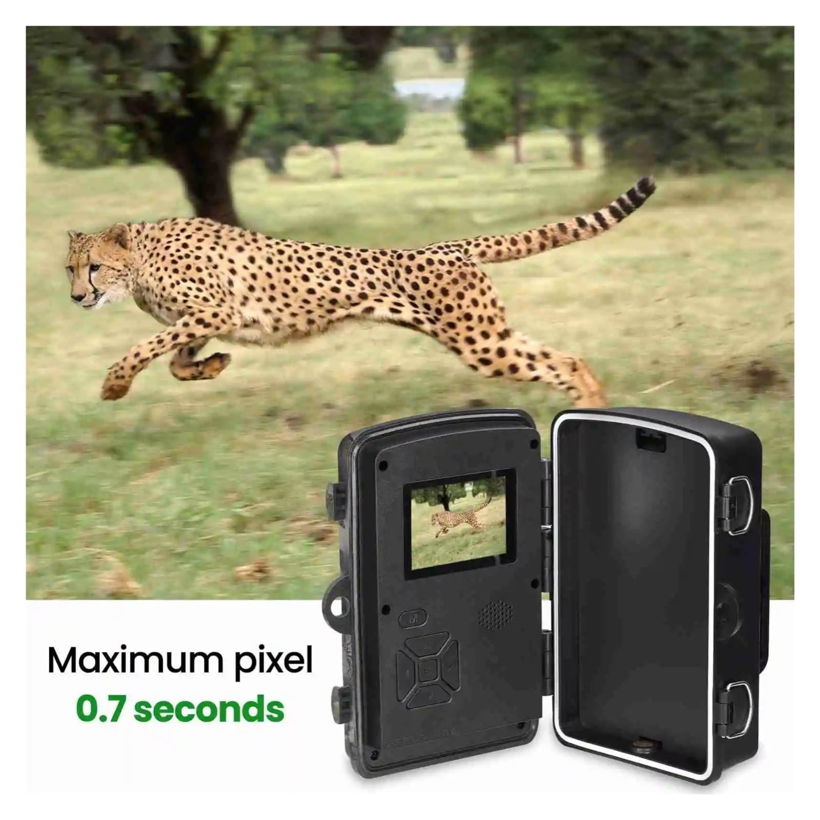 Cámara Vida Silvestre Cámara De Caza Al Aire Libre Uso Diurno Y Nocturno Rastreo 2.0in IP66 A Prueba Agua 1080P HD Exterior For Supervisión Granjas Monitoreo Confiable Preciso