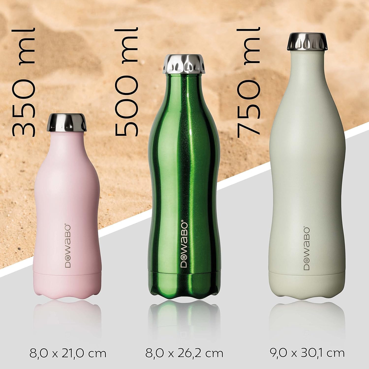 Dowabo Cocktail Collection - kohlensäuredichte Isolierflasche - 12 Std. heiß & 24 Std. kalt