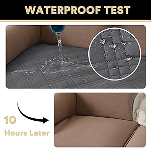 PrinceDeco Waterproof Blanket Couch Cover for Dogs Washable Grey Pet Couch Covers for Sofa Thick Dog Bed Cover Non-Slip Slipcover Furniture Protector Couch Seat Covers, 47"x68"
