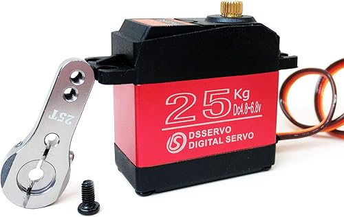 Vista 8 de 55.1 lbs Digital Servo Full Metal Gear Alto Par Impermeable para RC Car Crawler Robot Control Ángulo 270 °