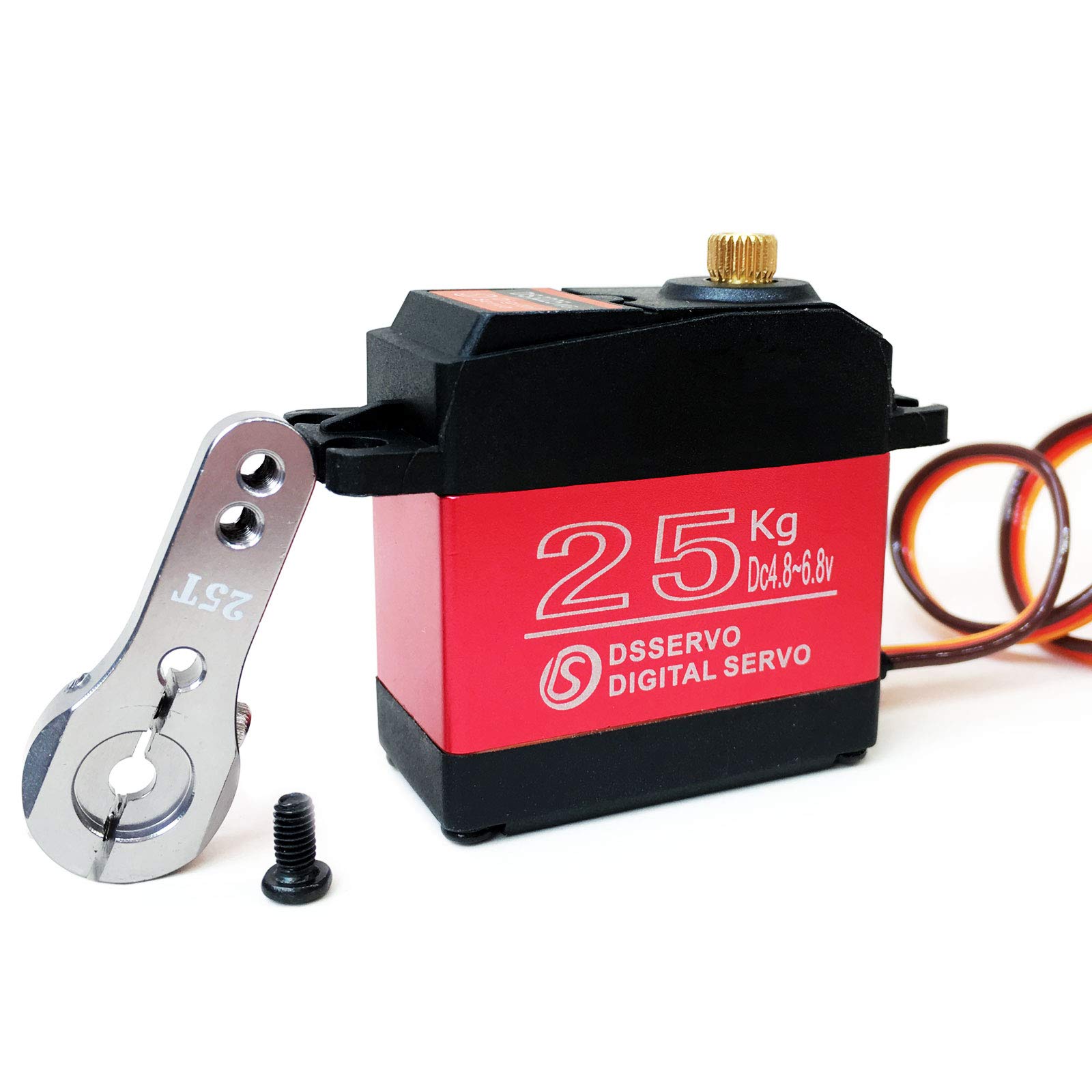 Braccio Servo A Gas In Alluminio 25T Nero – Reckward Tuning Per Auto E Modelli RC