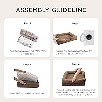 Vista 8 de Bedsure Camas ortopédicas para perros pequeños, cama lavable para perros pequeños y gatos, impermeable, cómodo sofá couchpara mascotas con funda