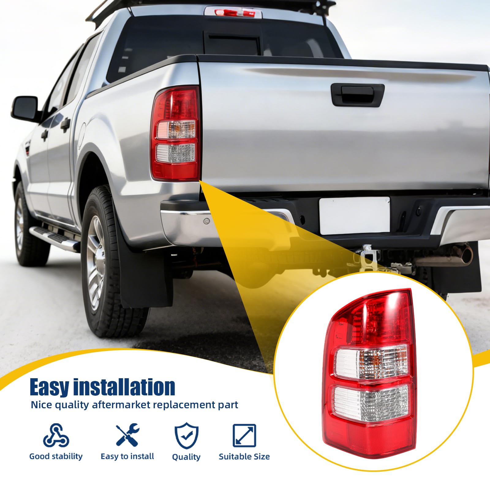 Fanale posteriore lato sinistro (lato guidatore) per Ford Ranger MK2 fanale posteriore Luce Freno per Thunder Pickup Truck 2006-2011 Feu Arrière