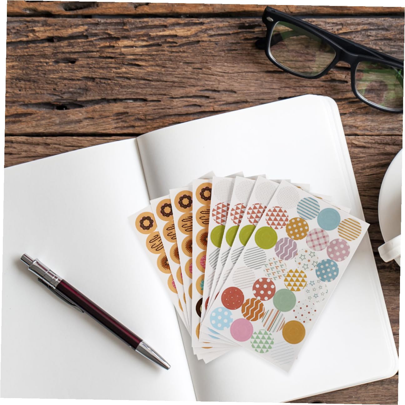 Angoily 3 Set Etichette Adesive Per Carta Stickers Colorati Per Sciolti Facili Applicare E Rimuovere Assortito Pratici Per Scuola E Ufficio 40 Fogli*3