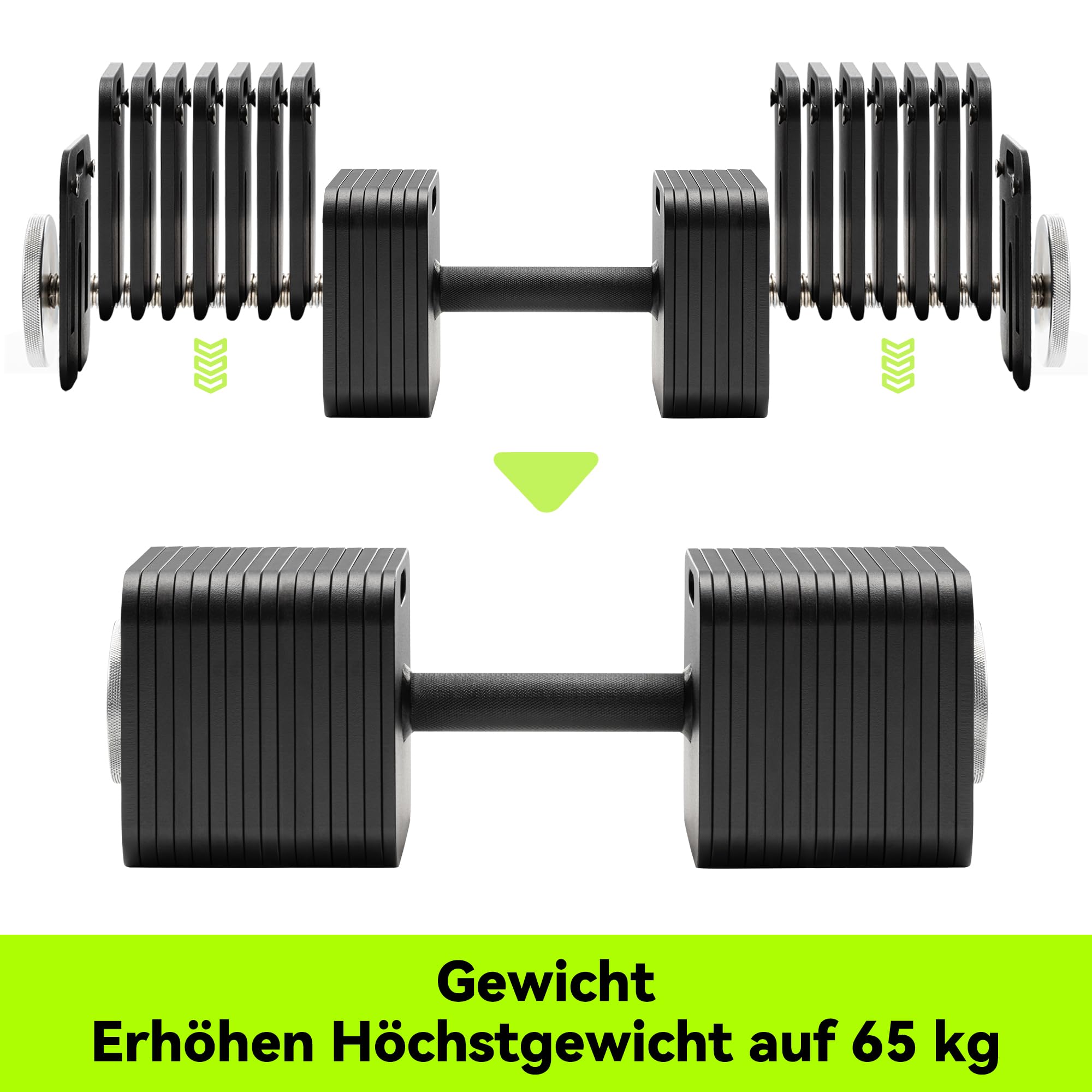 Eisenlink Śruby o długości 20 cm, 1 para do regulowanych kwadratowych hantli Eisenlink – zwiększenie maksymalnego obciążenia do 65 kg