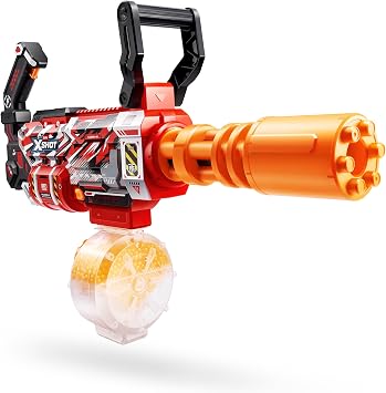 XSHOT Hyper Gel Gatlin Blaster by ZURU – 5000 Gellets, Motorised Rapid-Fire Battle Gun for, Outdoor Gift for Him, Garden Battle Toy for Dads & Kids, Birthday Idea, 14+