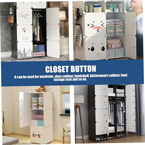 Miniatura 6 de DOITOOL Estante de almacenamiento de plástico con hebilla de 60 piezas, estante de alambre de metal, rejilla de alambre, cubo de alambre de