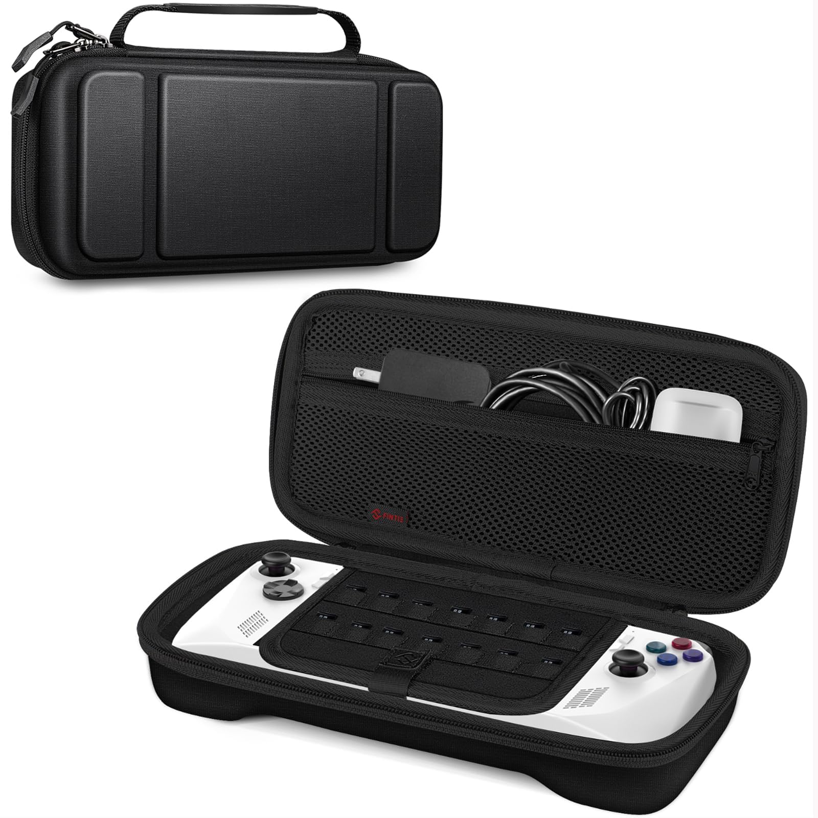 Fintie Carrying Case for ASUS ROG Ally 7" Gaming Handheld - [Shockproof] Hard Shell Protective Cover Portable Travel Bag w/Inner Pocket and 14 Game Card Slots for ASUS ROG Ally & Accessories, Black,-image-36