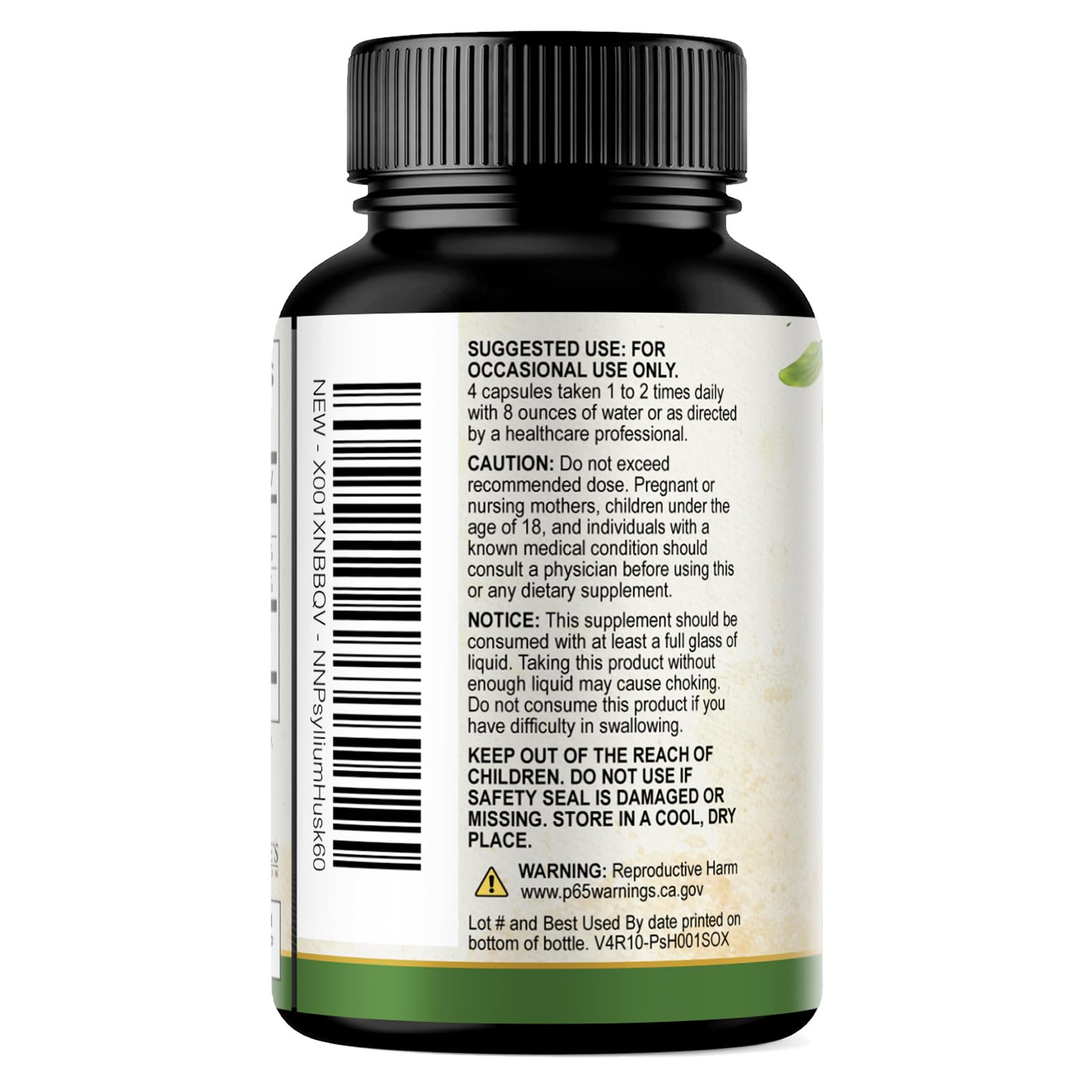 Psyllium Husk Powder 2000mg Supplement - Extra Strength Psyllium Fiber Powder - Natural Soluble Fiber Pills, Supports Digestion, Colon Health & Regularity, Gluten Free, Bottled in USA - 60 Capsules — Amazon image 9