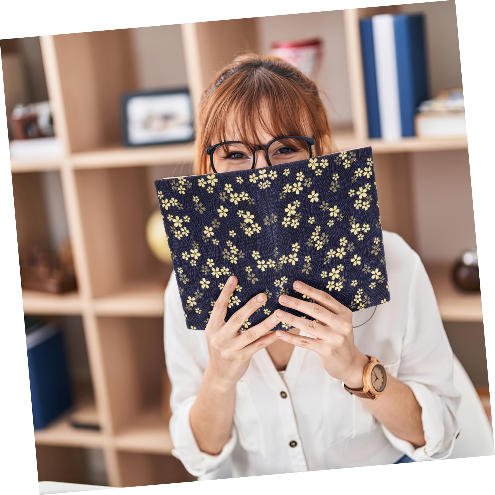 Copertina Libro in Stoffa Blu, Protezione Decorativa e Book Sleeve | Decorazioni Scuola, Libro Protettivo Buona Adesione, Uso Personale e Business