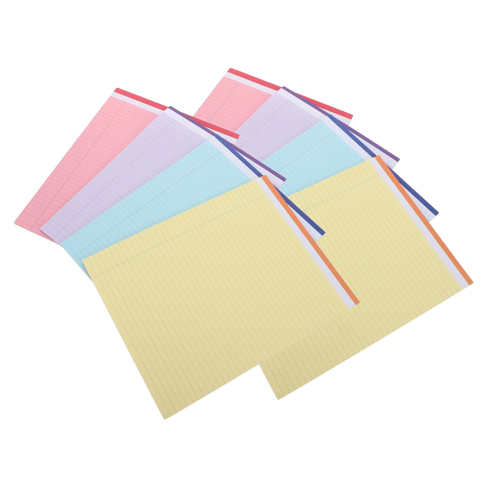 8 Pièces Carnet de Notes de Bureau à Feuilles Détachables en Papier Perforé, Pages Lignées Format College, pour Bureau et Ordinateur