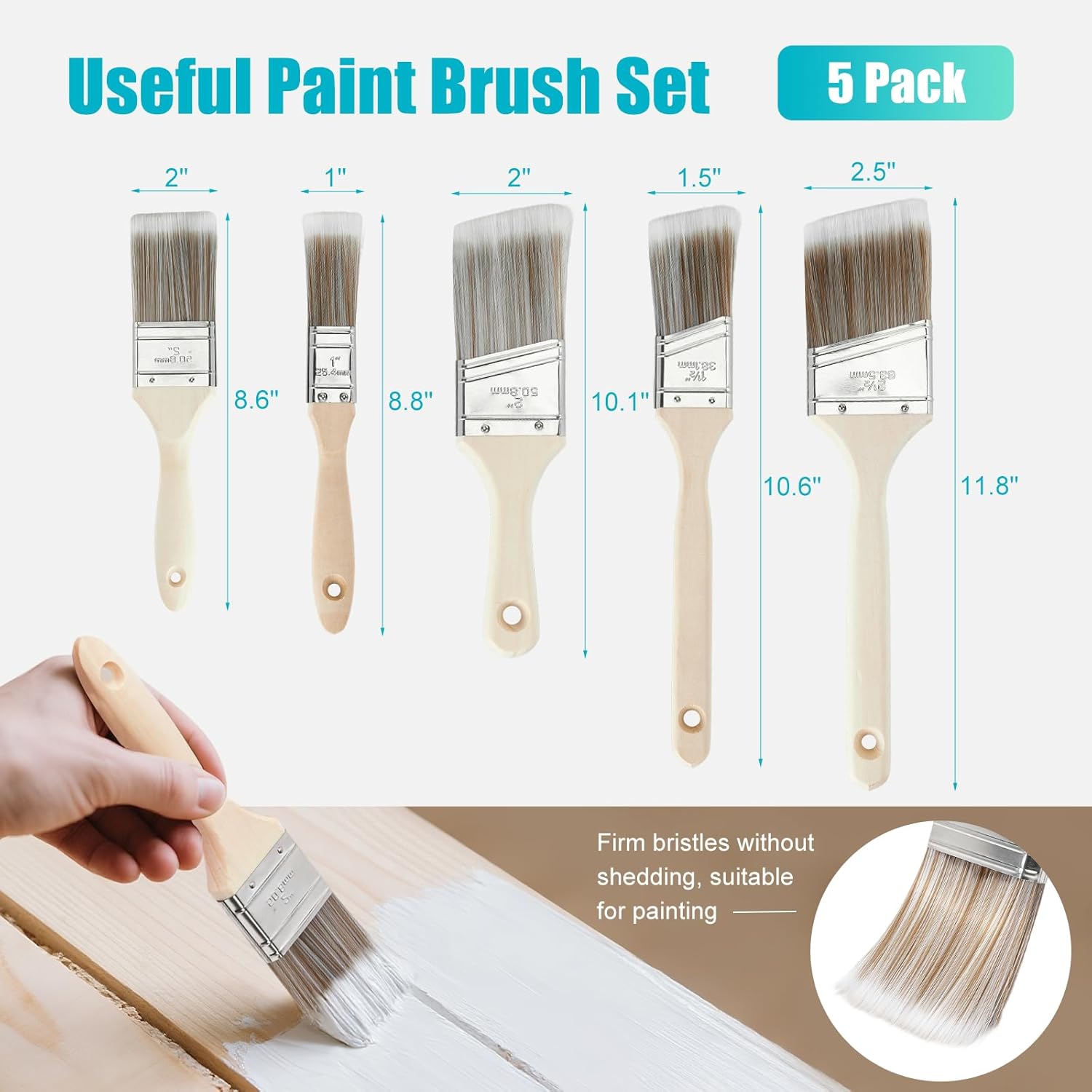 Paint Roller Kit, Flymer 29 Pcs Paint Kit for House Painting, Paint Supplies with 4 Inch Small Paint Rollers, 9 Inch Rollers, Roller Extension Pole, Brushes, Trays, Painters Tape