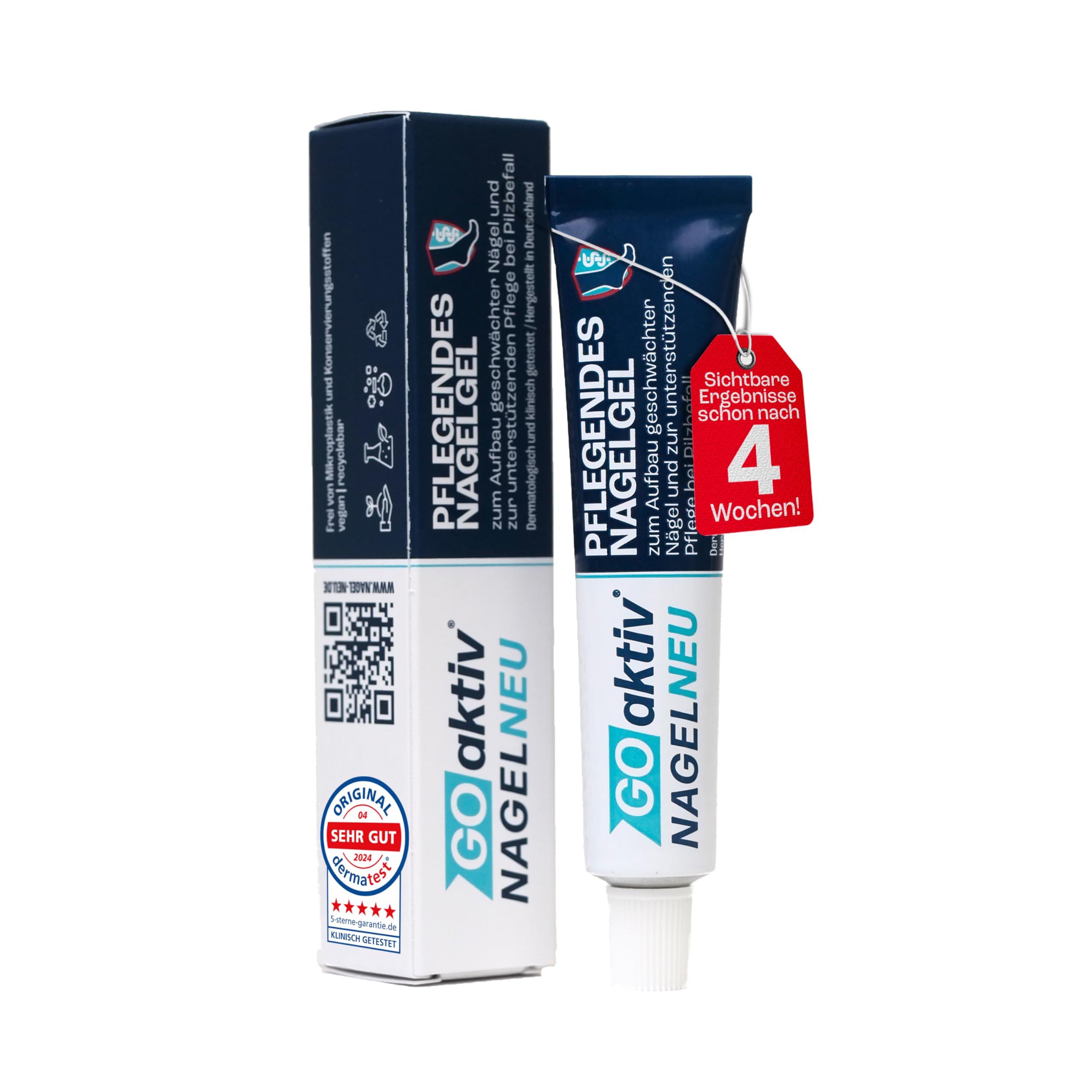 GOaktiv® NAGELNEU | Pflegendes Nagelgel | Zum Aufbau geschwächter Nägel und zur unterstützenden Pflege bei Pilzbefall | 10 ml