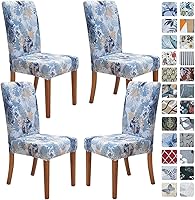 Vista 92 de SPRINGRICO Juego de 4 fundas para sillas de comedor, fundas elásticas para sillas de comedor, de elastano lavables, fundas para sillas Parsons