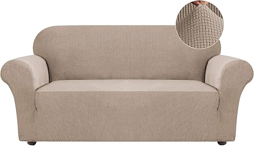 Turquoize - Funda elástica para sofá de 1 pieza, de tela jacquard y parte inferior elástica, protector de muebles contra mascotas