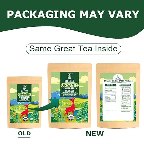 Vista 155 de WT WEETEE Bolsas de té negro descafeinado orgánico, té negro orgánico, 100 unidades, sabor suave y suave, descafeinado con CO2, bolsa de papel kraft