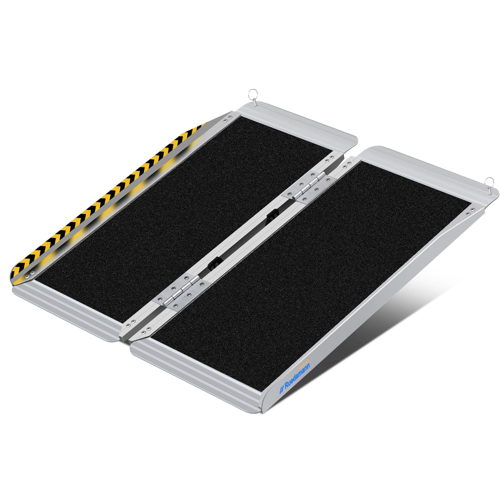 Ruedamann 3FT Portable Wheelchair Ramp, Non-Slip Aluminum Folding Handicap Ramp for Doorways, Wheel Chair Threshold Ramp for Home Steps, Stairs, Wheelchair, Scooters, Pets, Entry