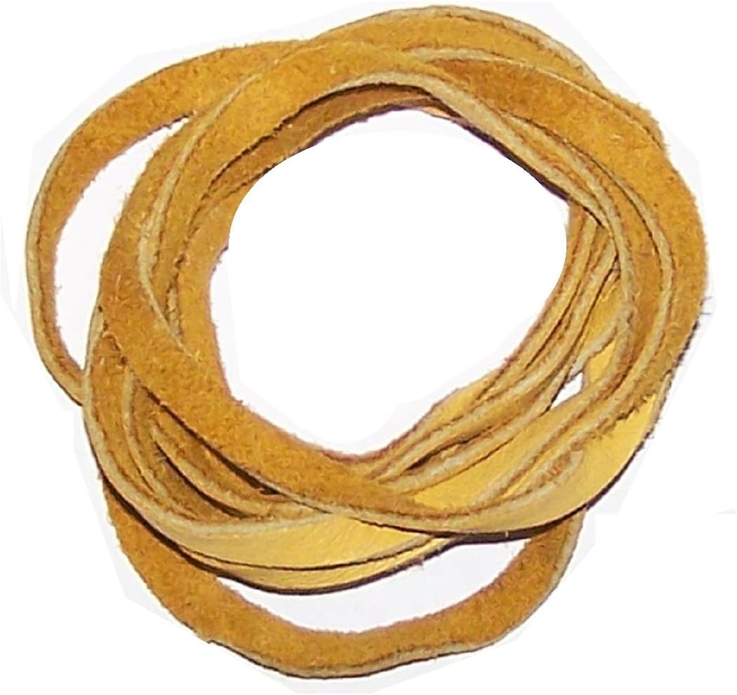 5’ Natural American Deer Skin Lacing / Buckskin Lacing String (Gold)