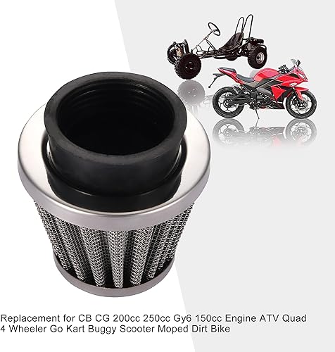 Miniatura 5 de GOOFIT Filtro de aire de repuesto para CB CG 200cc 250cc Gy6 150cc Motor ATV Quad 4 Wheeler Go Kart Buggy Scooter Ciclomotor Dirt Bike