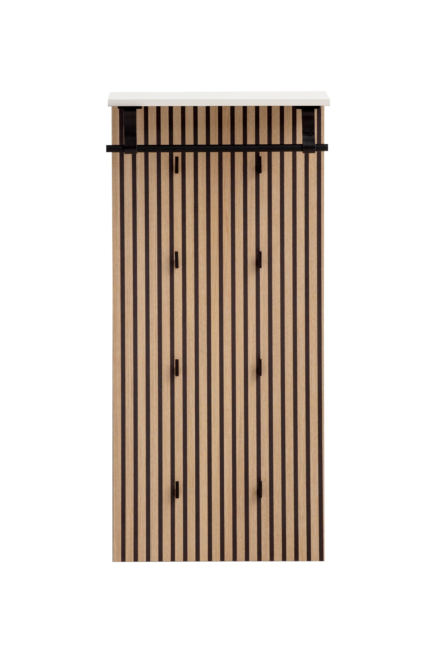 Schildmeyer Loft 157121 - Pannello appendiabiti da parete, finitura effetto pannello fonoassorbente, bianco opaco, 50 x 20,9 x 110,6 cm