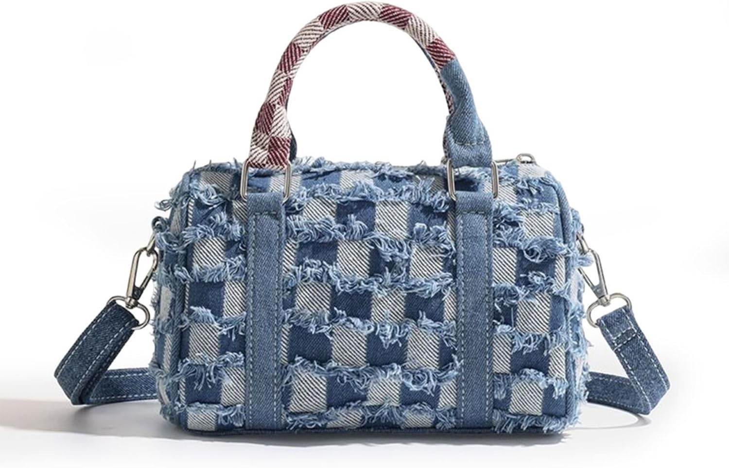 Cute Womens Purses and Handbags, Blue Denim Shoulder Bag Cartoon Crossbody Bags With Detachable Strap - Image 5