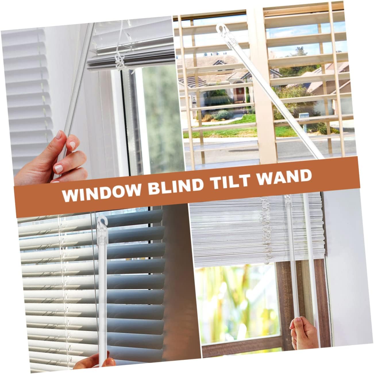4pcs Vertical Blind Tilt Rods Replacement Sticks Blinds Hook for Control for Heavy Curtains