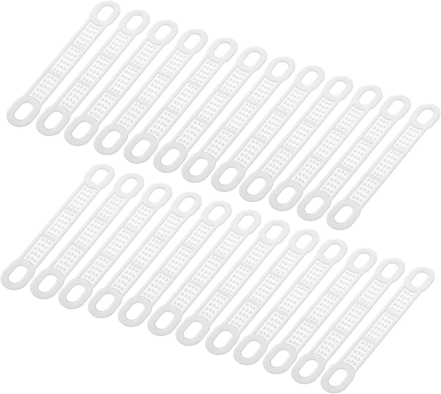 100Pcs Non-Slip Hanger Grips Silicone Adhesive Clothes Hanger Strips for Wood Plastic Hangers, Milky (3.94" x 0.47")
