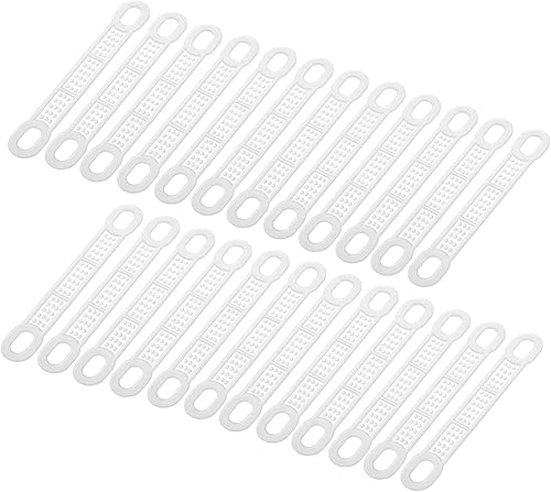 Miniatura 1 de uxcell 100 tiras adhesivas de silicona antideslizantes para colgar ropa para perchas de madera y plástico, lechoso (3.94 x 0.47 pulgadas)