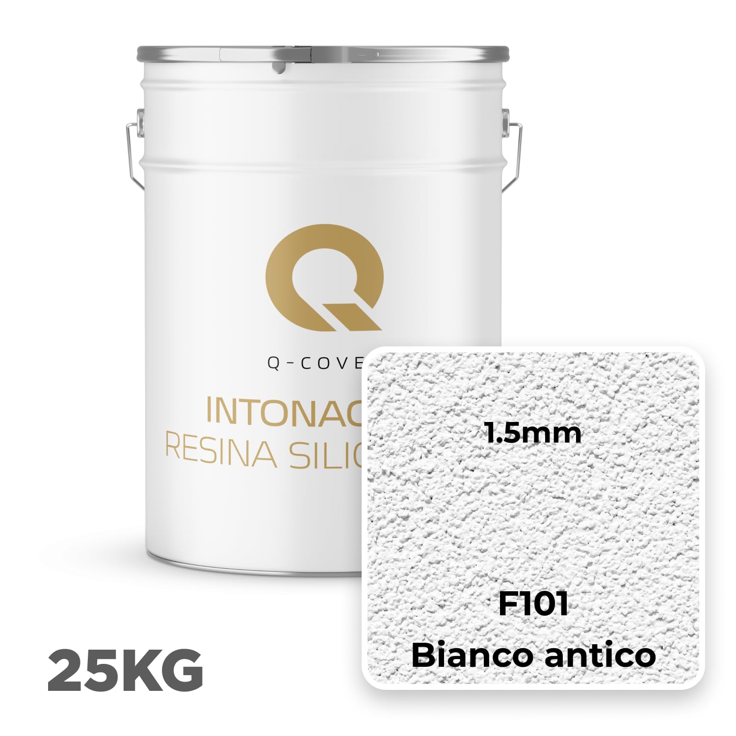 Intonaco In Resina Siliconica Bianco Caldo F101 25kg 1,5mm